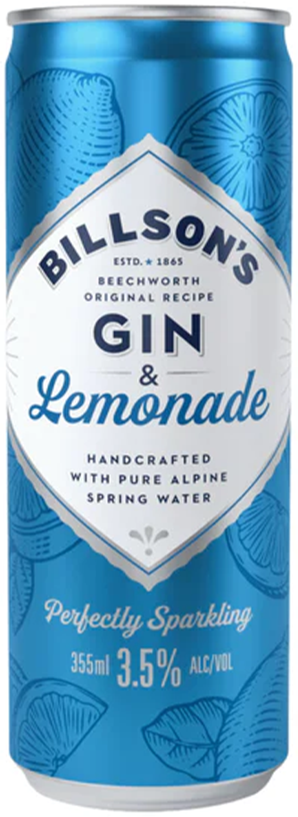 Billson's Gin With Lemonade 355ml