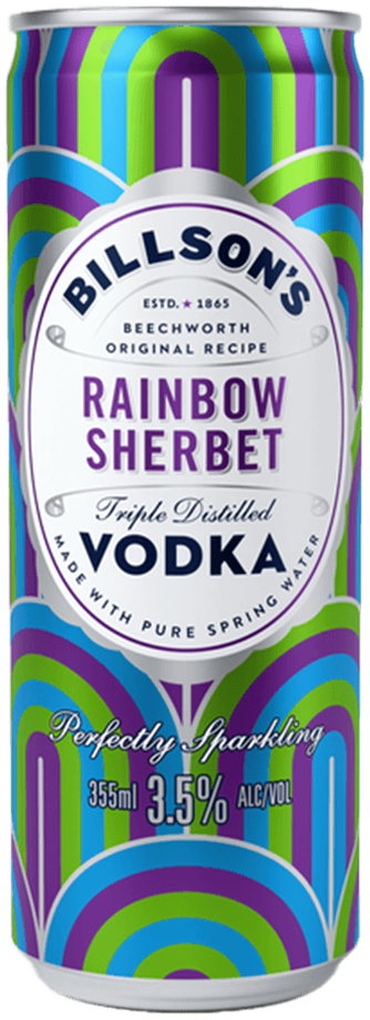Billson's Vodka With Rainbow Sherbet 355ml