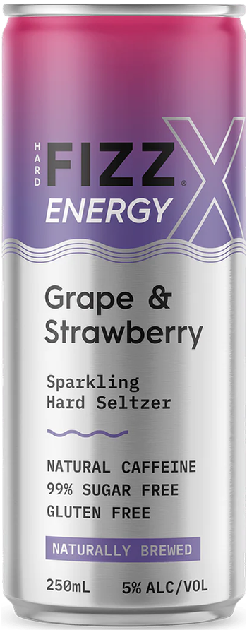 Hard Fizz X Energy Grape & Strawberry 250ml
