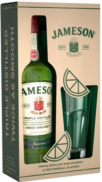 Jameson Irish Whisky & 2 Highball Glasses Gift Pack 700ml