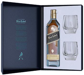 Johnnie Walker Blue Label Whisky & Crystal Glass Gift Pack 700ml