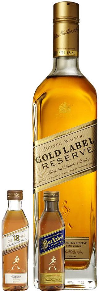 Johnnie Walker Gold Label Scotch Whisky Gift Pack 700ml & 2 Minis