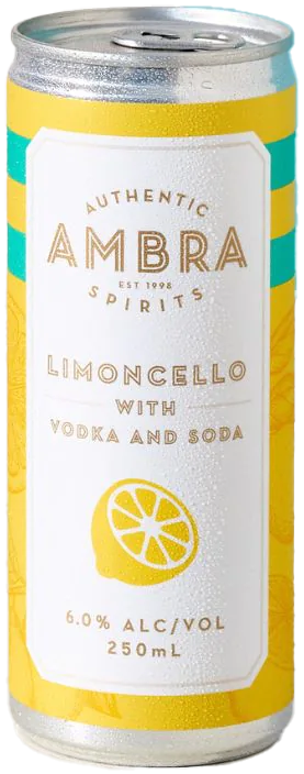 Ambra Limoncello With Vodka And Soda 250ml