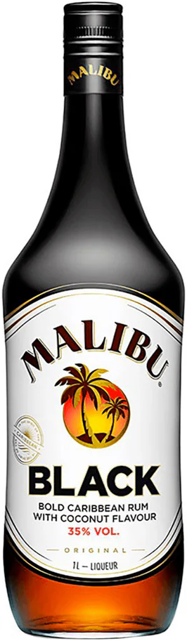Malibu Black Liqueur 1L