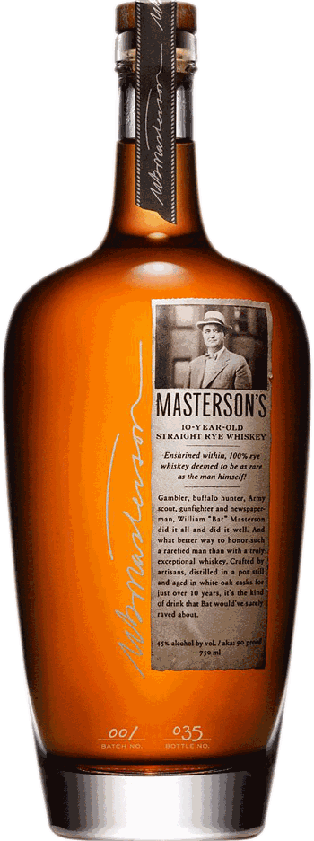 35 Maple Street Masterson's 10 Year Old Straight Rye Whiskey 750ml