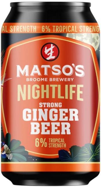 Matso's Broome Brewery Nightlife Strong Ginger Beer Cans 330ml
