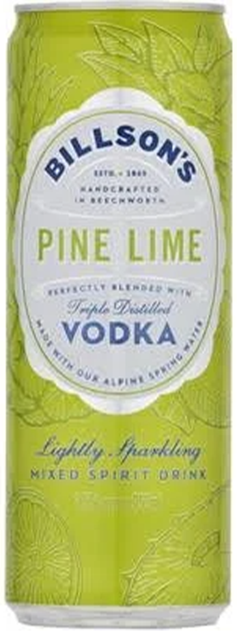 Billson's Vodka With Pine Lime 355ml