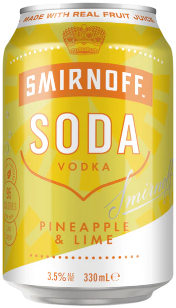 Smirnoff Soda Pineapple 330ml