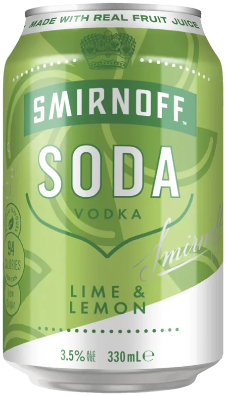 Smirnoff Soda Lemon & Lime 3.5% 30 Pack 330ml