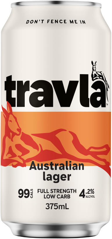 Travla Full Strength Australian Lager 375ml