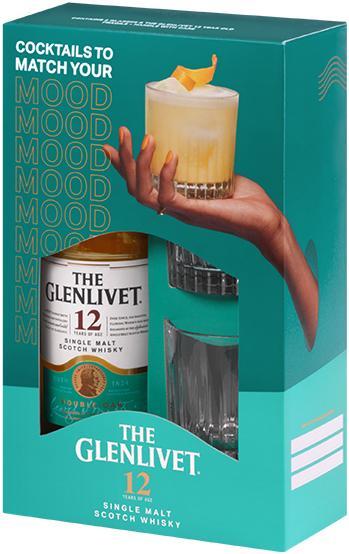 The Glenlivet 12 Year Old Whisky & 2 Glass Gift Pack 700ml
